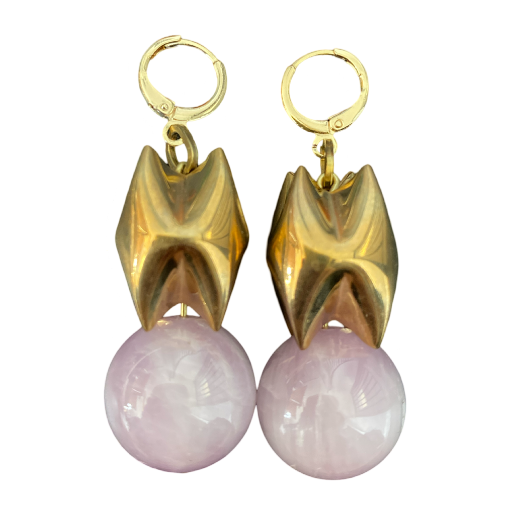 Lavender Amethyst Midcentury Earrings