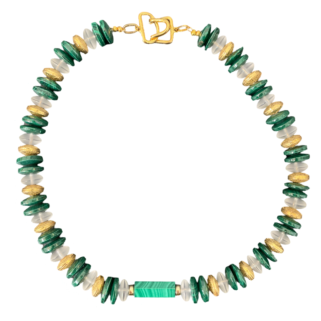 Malachite Quartz Flat Necklace