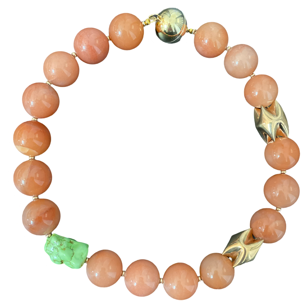 Coral orb necklace