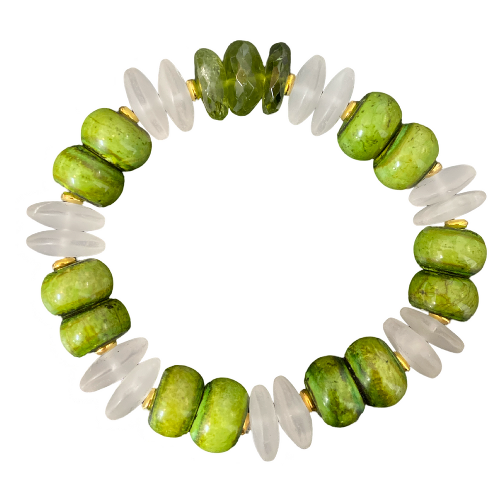 Serpentinite Quartz Bracelet