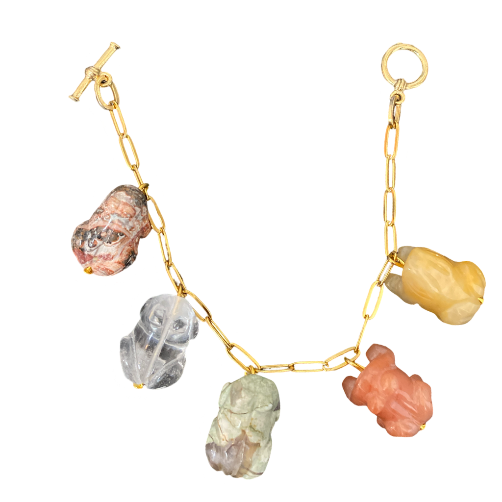 Frog charm bracelet cinco