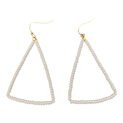 Triangle Pearl earrings