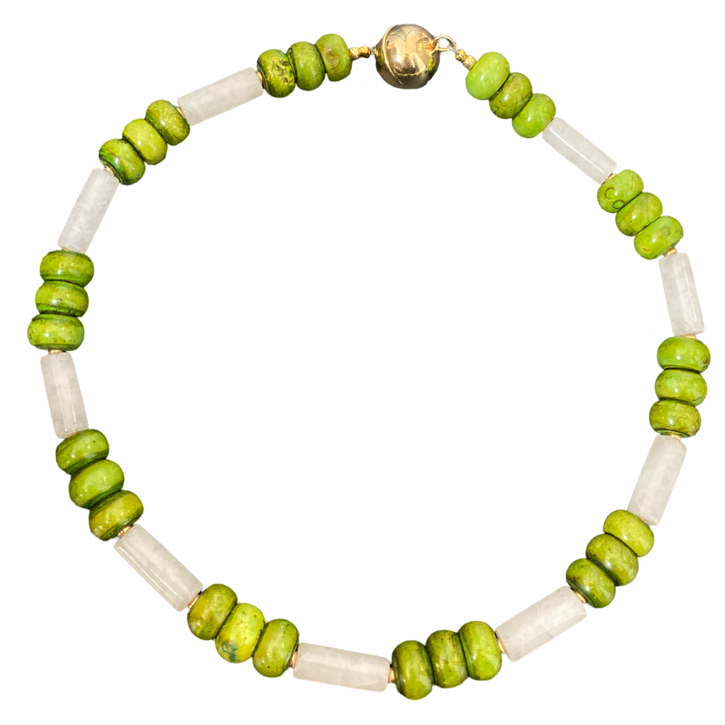 Serpentinite Quartz Necklace