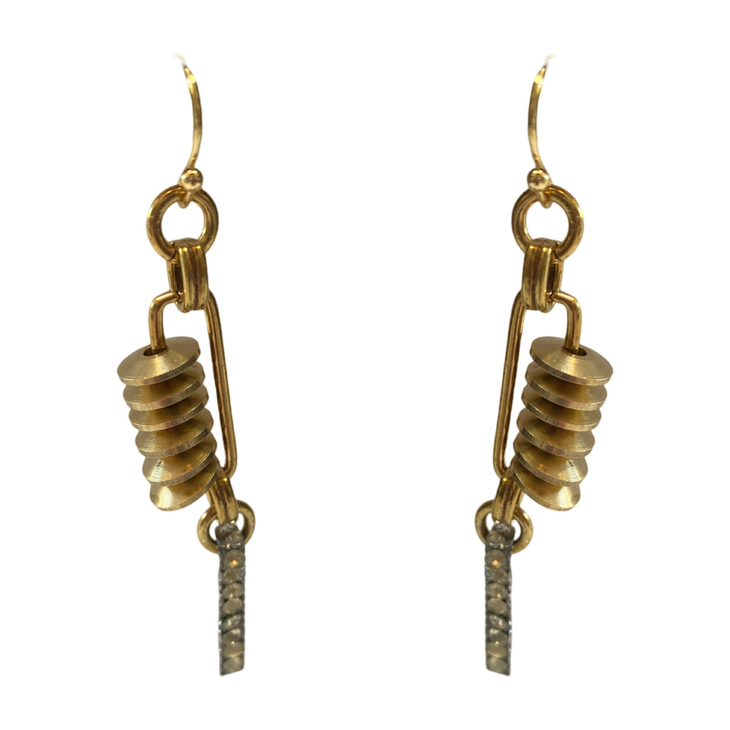 Rhinestone disc earrings