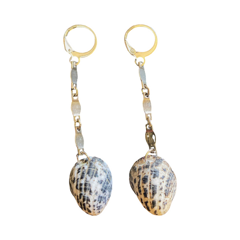 Leopard shell earrings