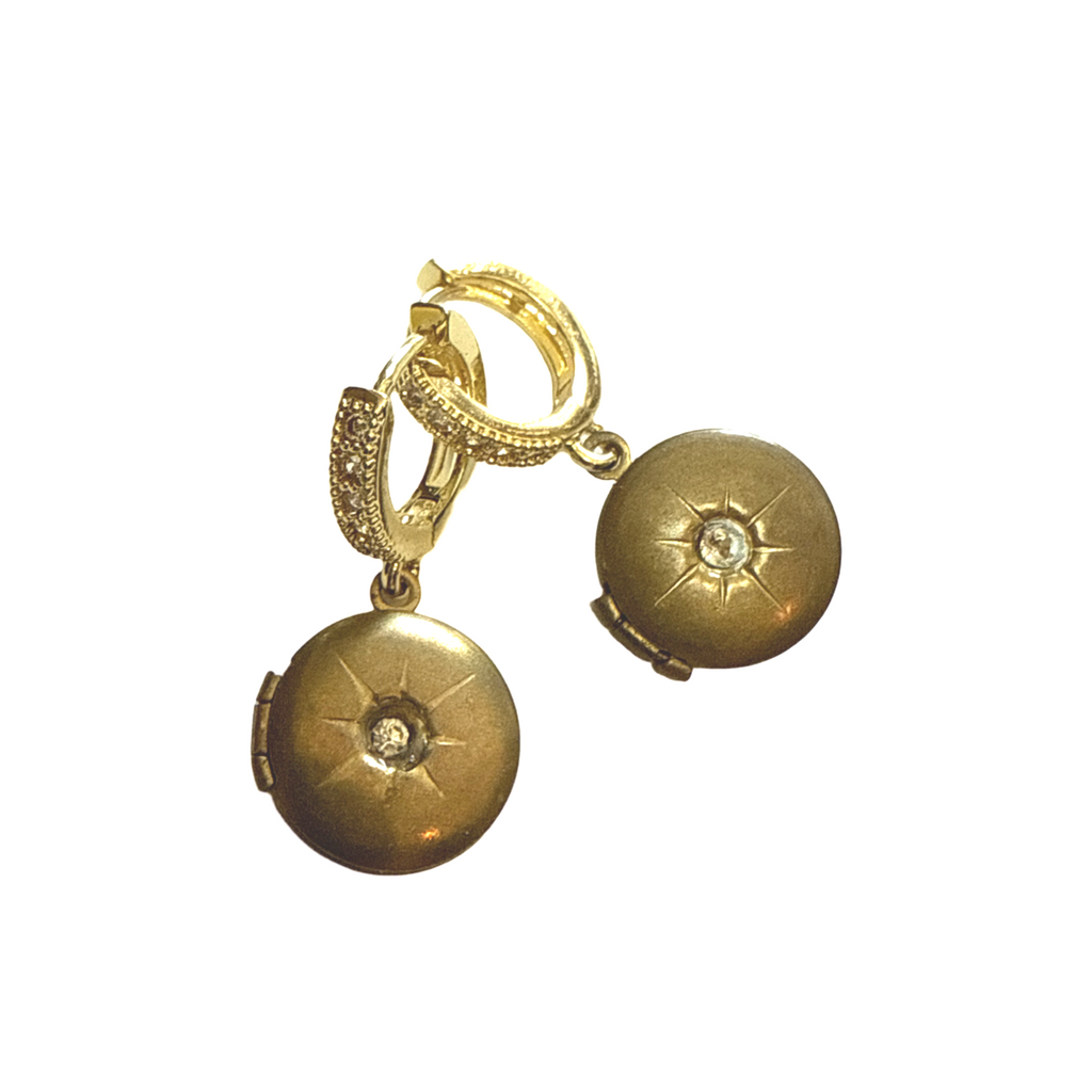 Locket Huggie earrings