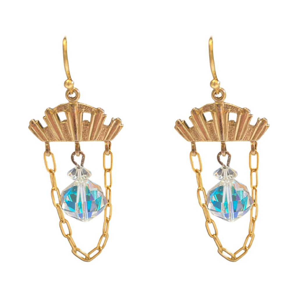 Deco Crystal chandelier earrings