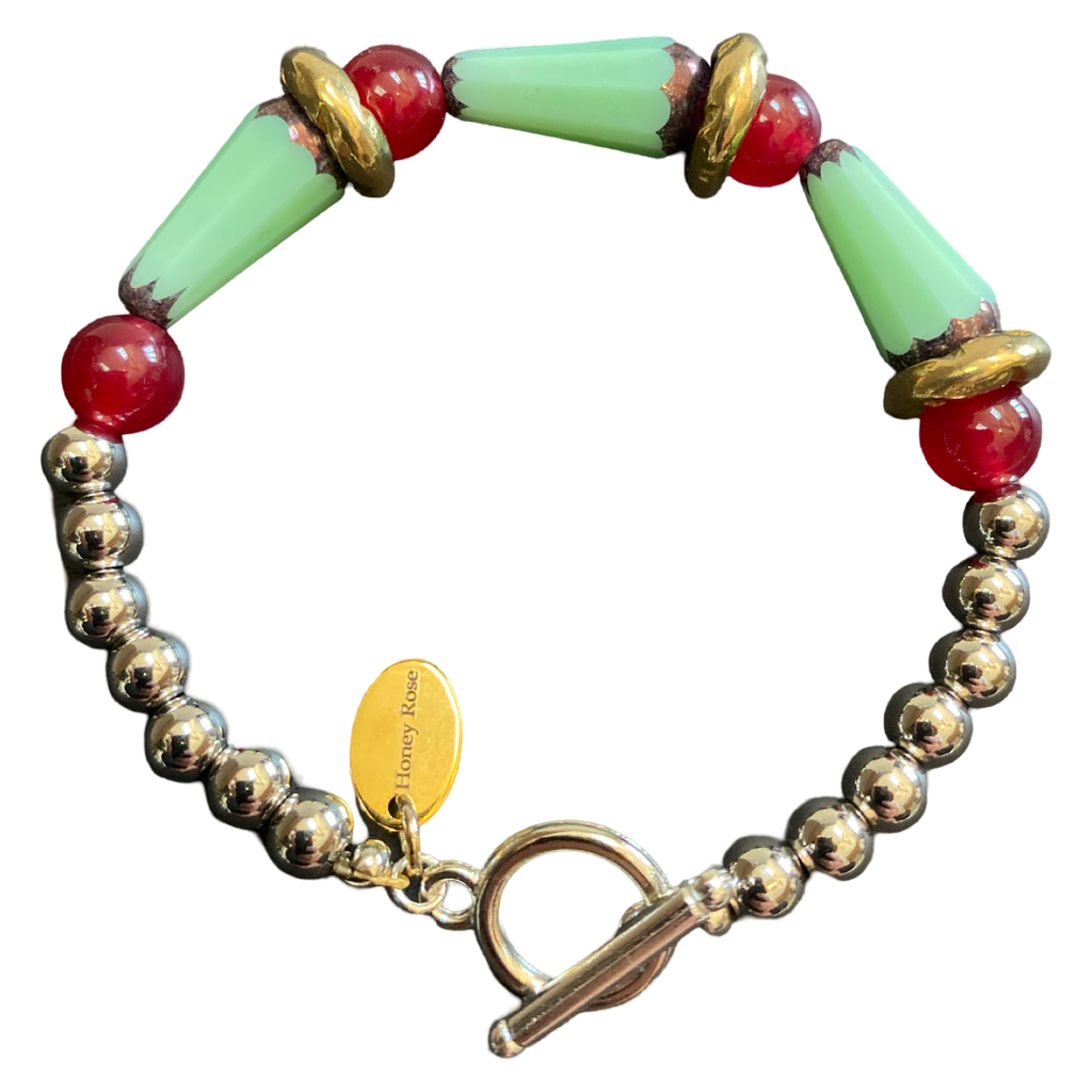 Jadite Burgundy Bracelets