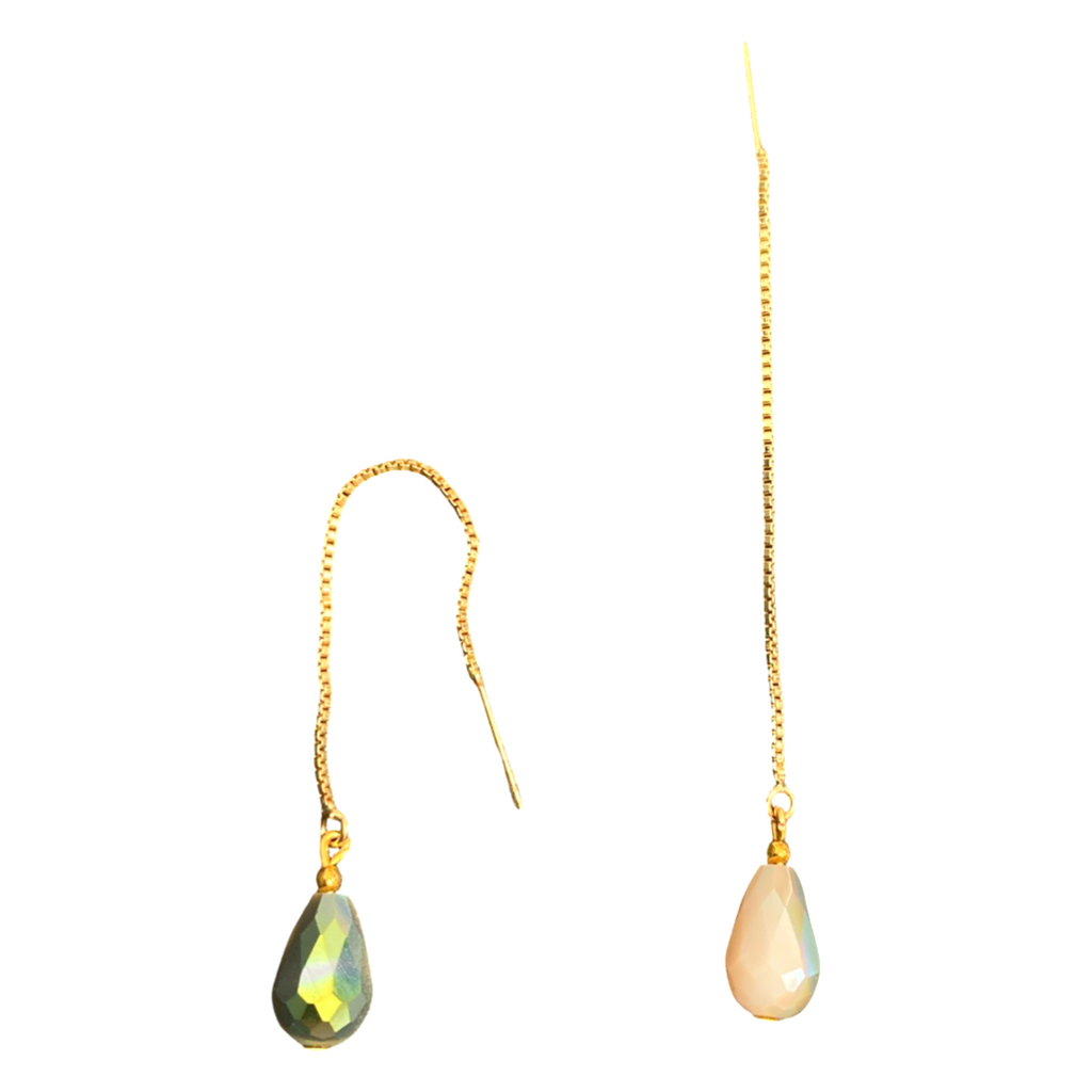 Ivory and Green Ear Threaders