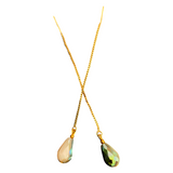 Ivory and Green Ear Threaders