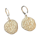 Ancient Coin Huggie Earrings