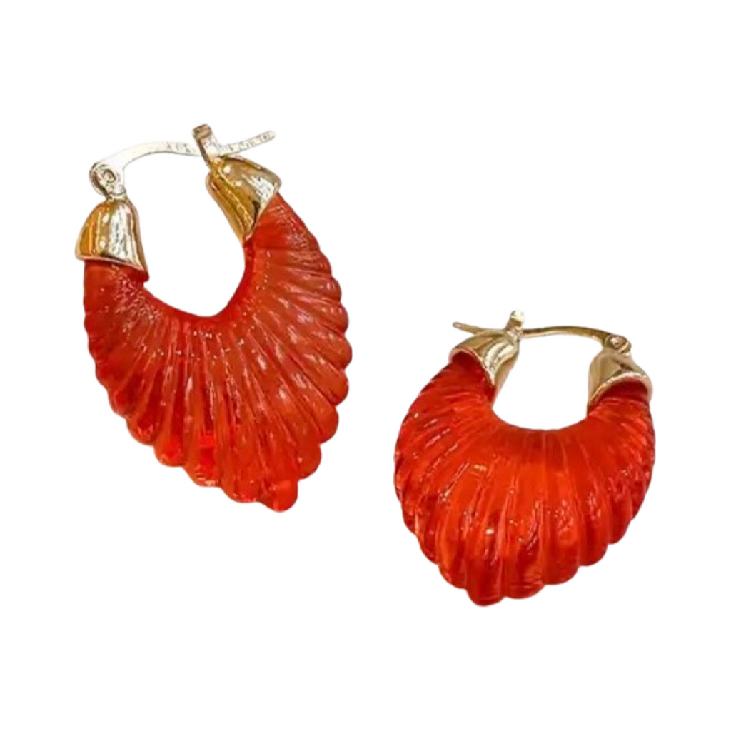 Candy colored hoop earrings