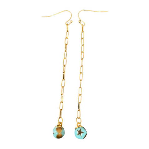 Turquoise Ball Star earrings