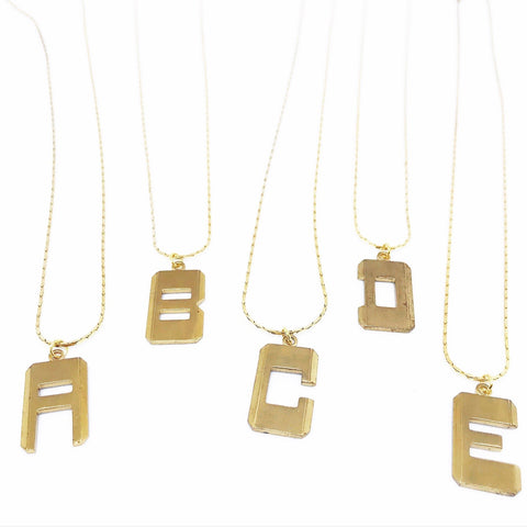 Block Alphabet Necklaces