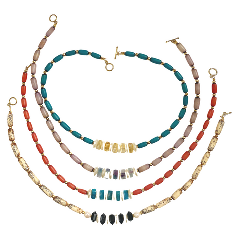 Quartz Beaded Necklaces