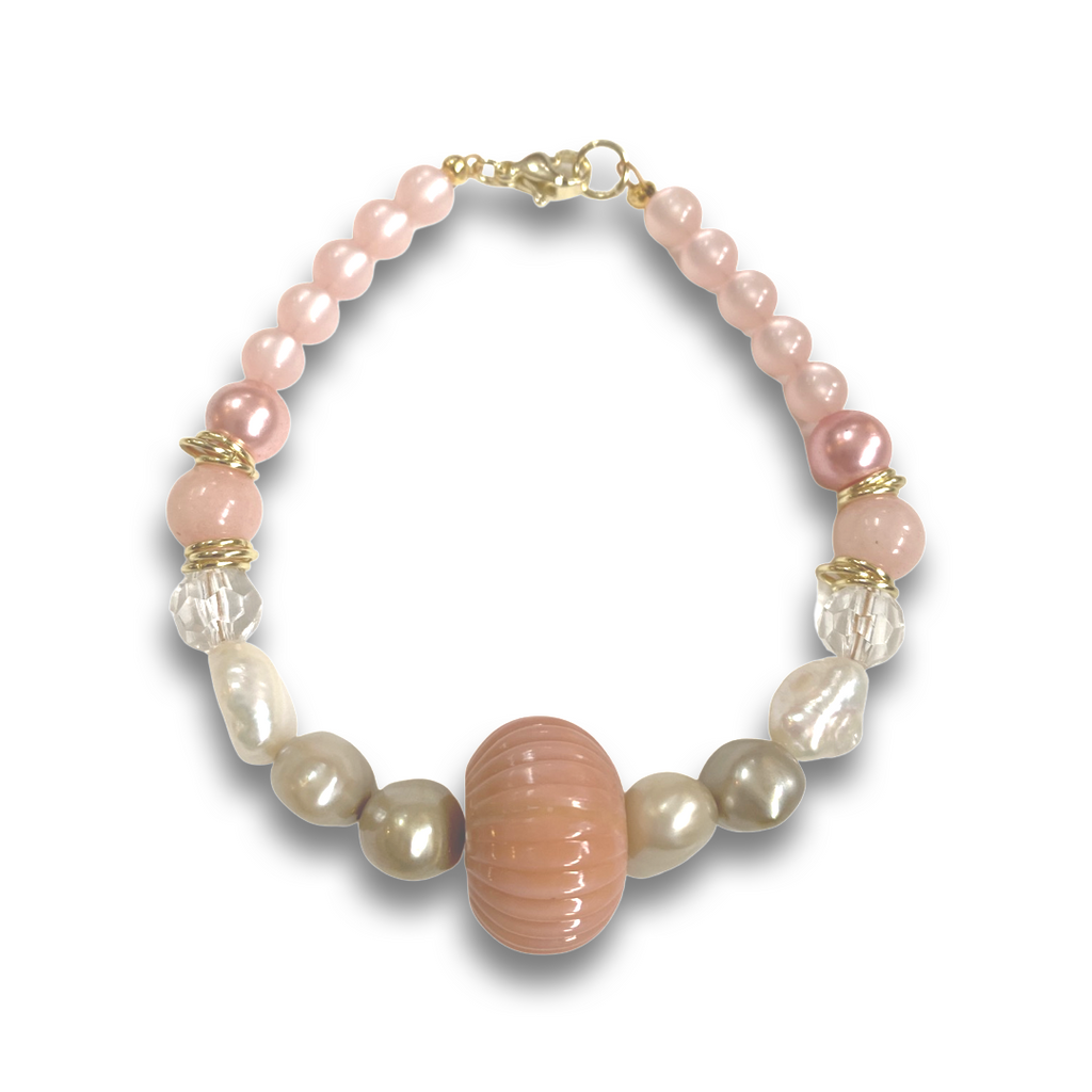Pink bracelet stack