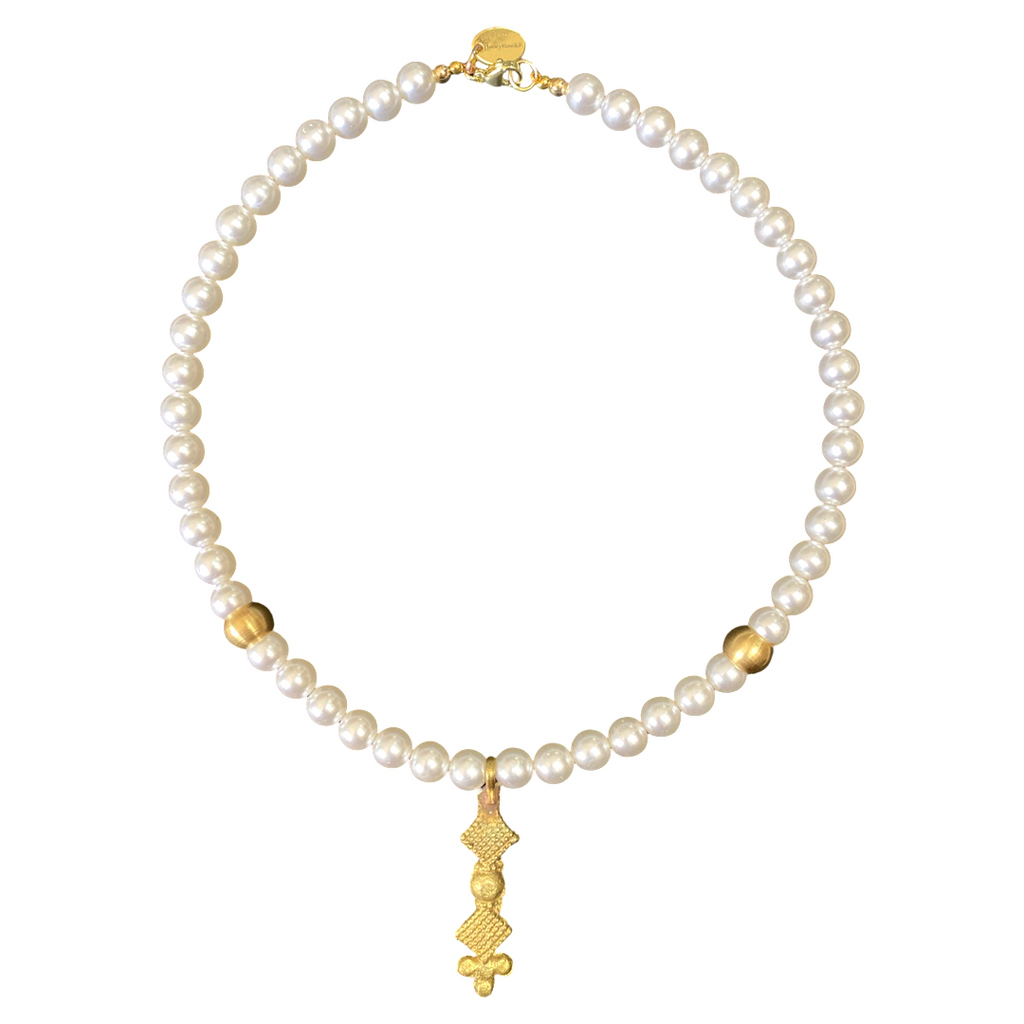 Pearl tribal necklace
