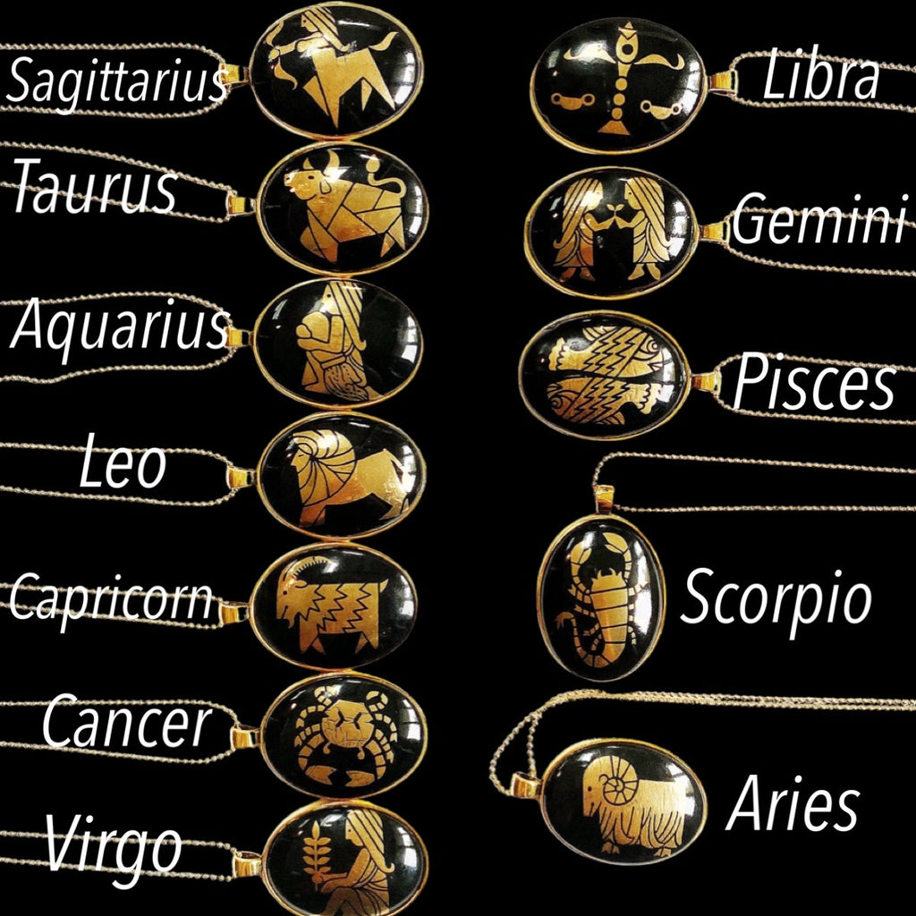Cabochon Zodiac Necklaces
