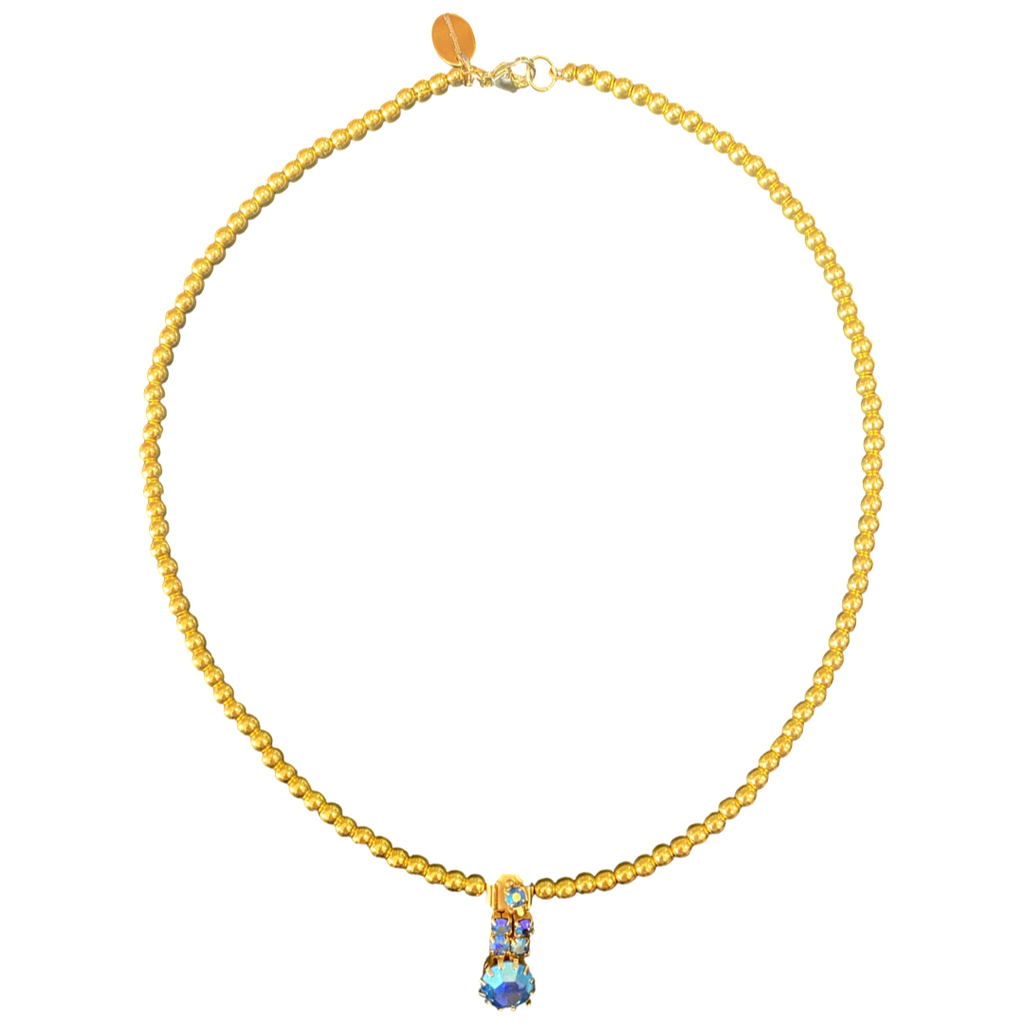 Blue Beaded necklaces