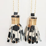 Animal Print Hide Tassel Necklaces - Honey Rose & K