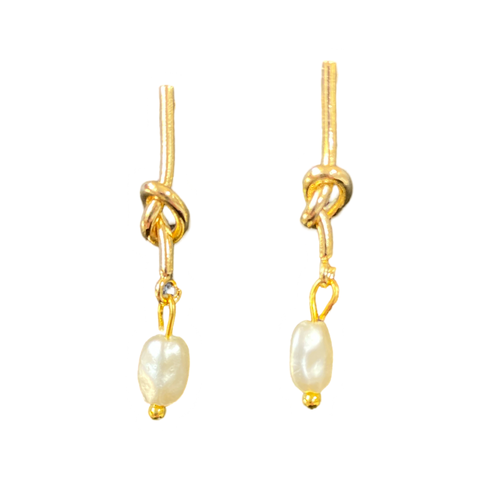 Love Knot Pearl Earrings