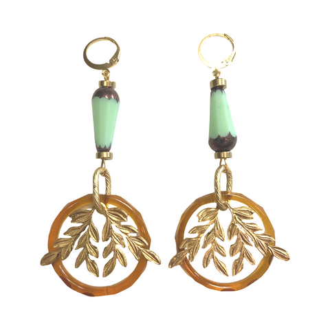 Mint Leaf Earrings