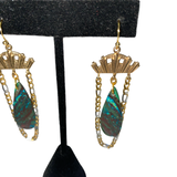 Deco Chrysocolla earrings