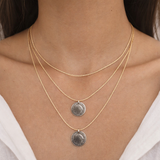 Mixed Metal Coin Necklace
