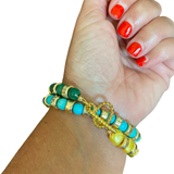 Double wrap bracelet + necklace