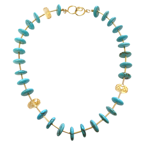 Turquoise Citrine Necklace