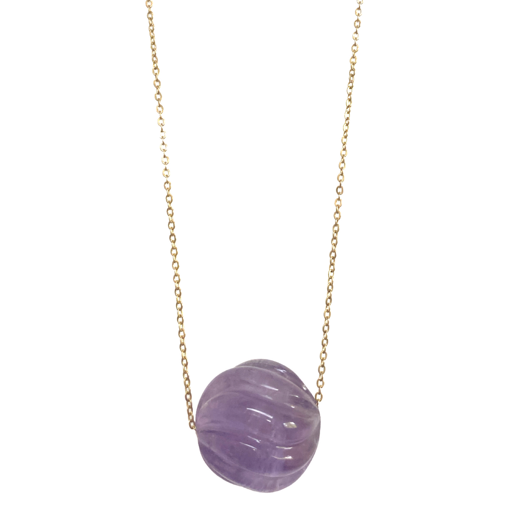 Purple amethyst necklace