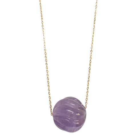 Purple amethyst necklace