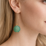 Chrysoprase Drop Hook Earrings
