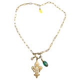 Fleur De Lis Charm Necklace