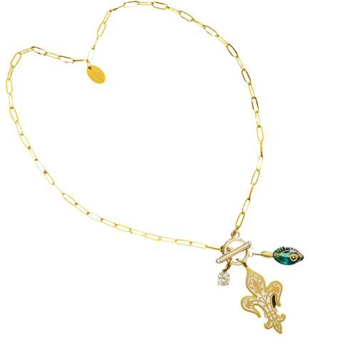 Fleur De Lis Charm Necklace