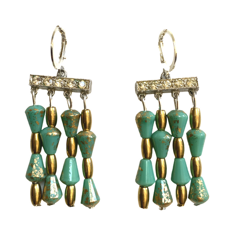 Czech Glass Chandelier Earrings