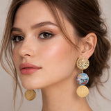 cloisonné drop earrings