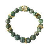 African turquoise bracelet stack