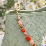Coral bag charm