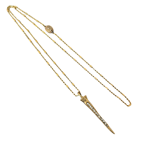 Long dagger necklace