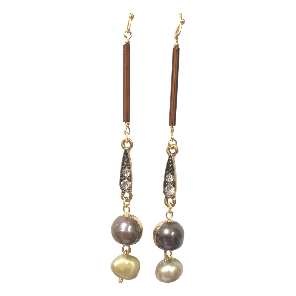 Pearl shoulder duster earrings