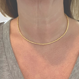 Delicate Gold Beaded Necklace