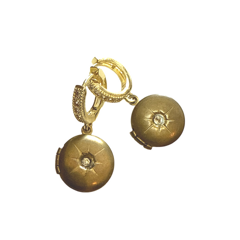 Locket Huggie earrings