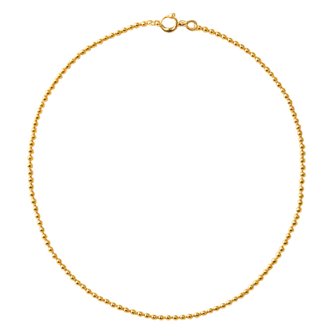 Delicate Gold Beaded Necklace