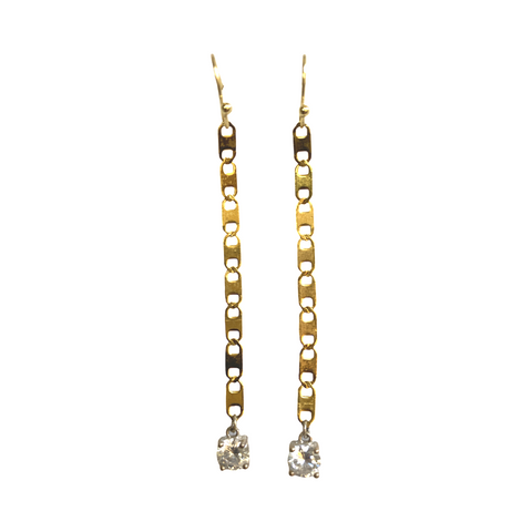 Rhinestone drop earrings