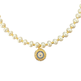 Evil Eye Pearl Necklace