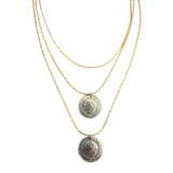 Mixed Metal Coin Necklace