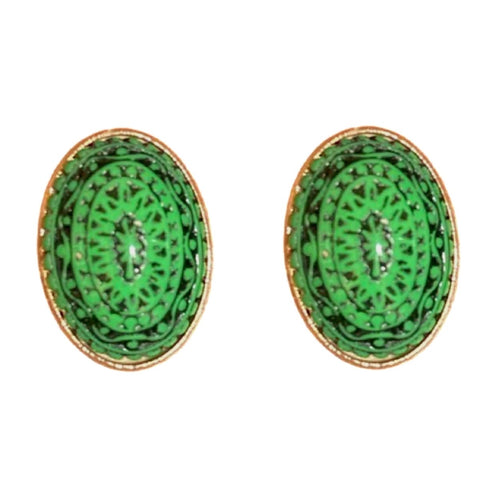 Green Mosaic Earrings