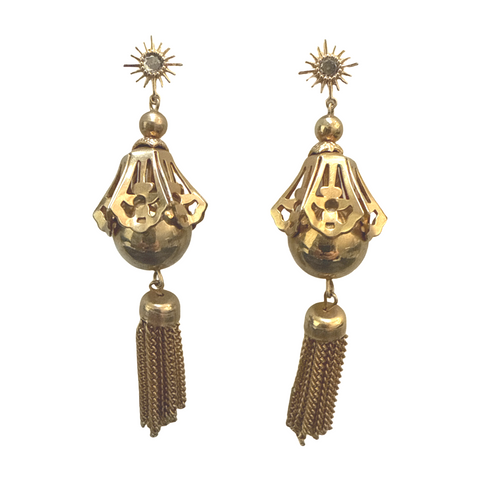 Golden tassel earrings