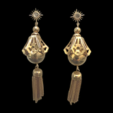 Golden tassel earrings